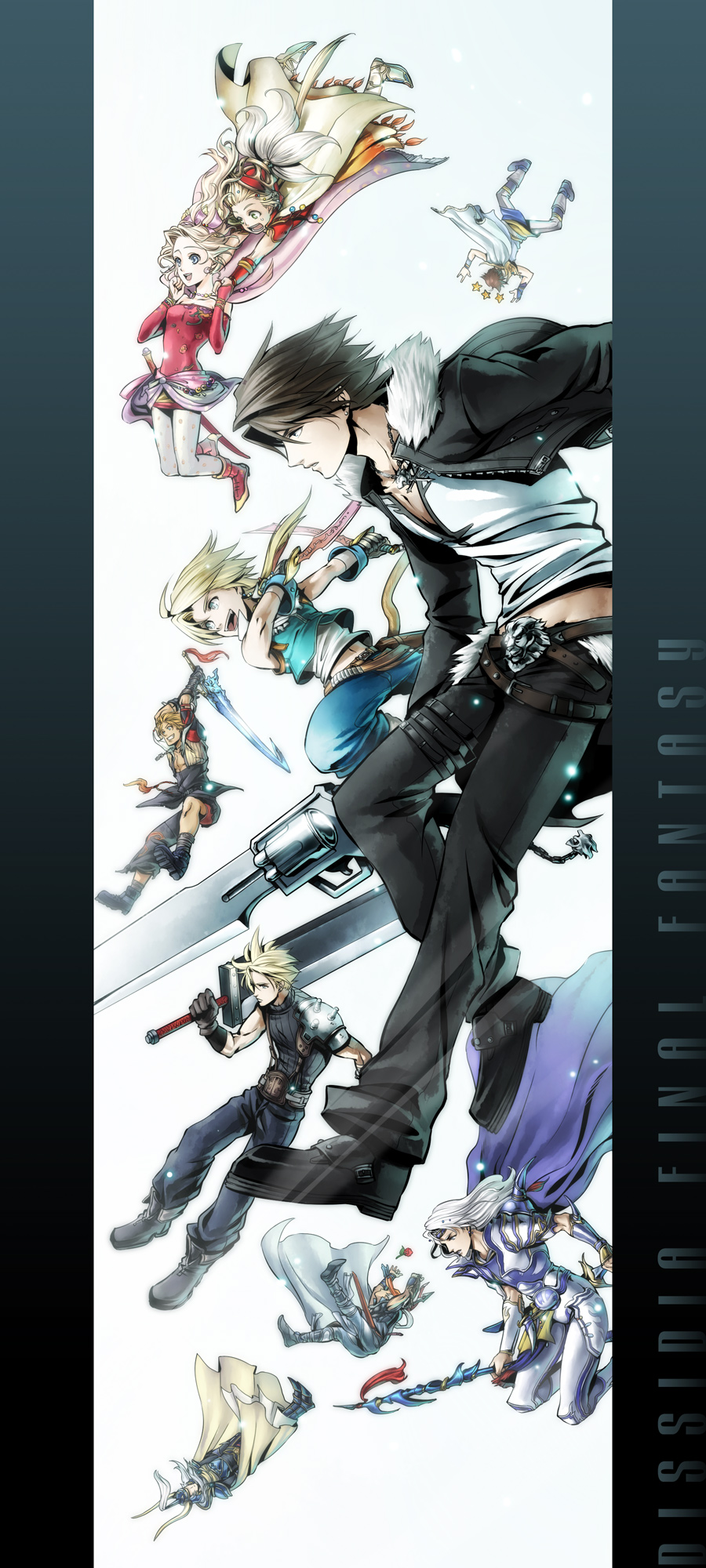 butz_klauser, cecil_harvey, cloud_strife, dissidia_final_fantasy, final_fantasy, final_fantasy_i, final_fantasy_ii, final_fantasy_iii