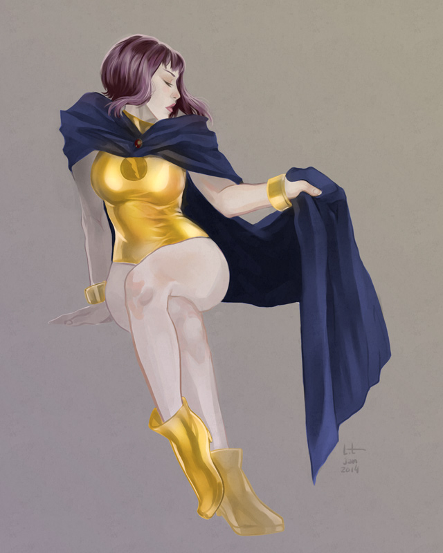 1girl, alternate_costume, ankle_boots, bare_legs, boots, bracelet, breasts, cape