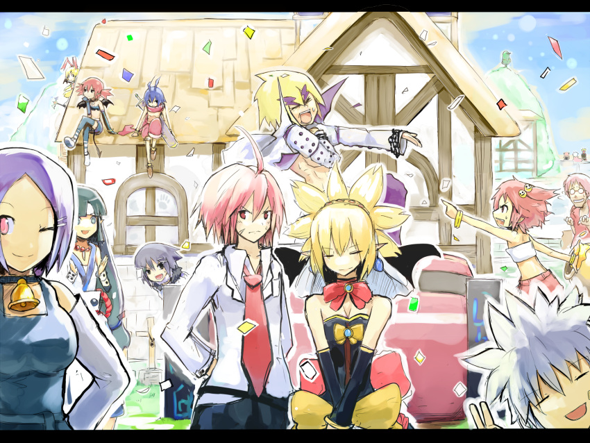 adell, disgaea, etna, laharl, rozalin, sergei