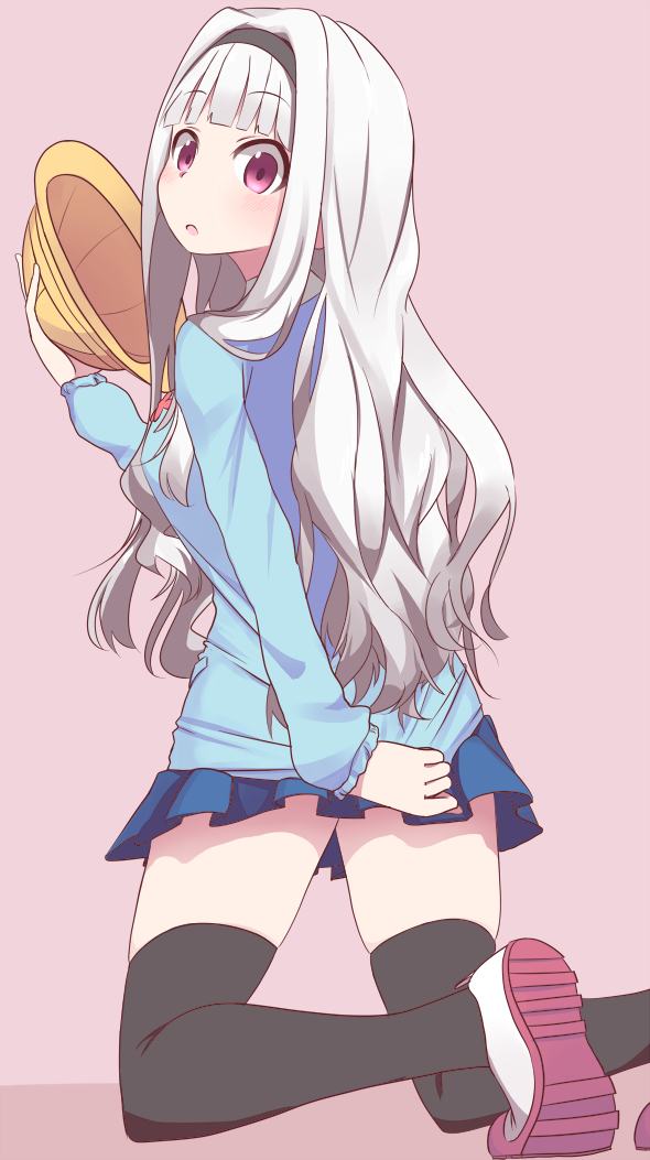 1girl, ekusiregaia, hairband, hat, idolmaster, kindergarten_uniform, long_hair, looking_at_viewer