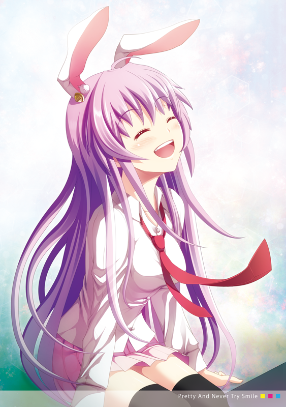 1girl, animal_ears, blush, breasts, closed_eyes, dress_shirt, engrish, facing_away