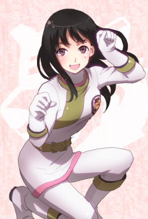 gao_white, gaowhite, hyakujuu_sentai_gaoranger, izumi_rion, long_hair, lowres, paw_pose, pose