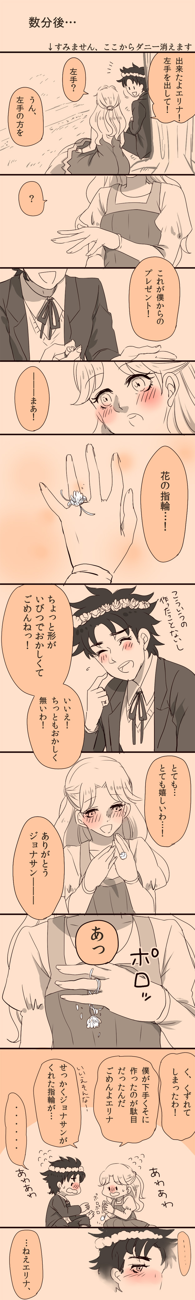 abiyka, absurdres, comic, erina_pendleton, hetero, highres, jojo_no_kimyou_na_bouken, jonathan_joestar
