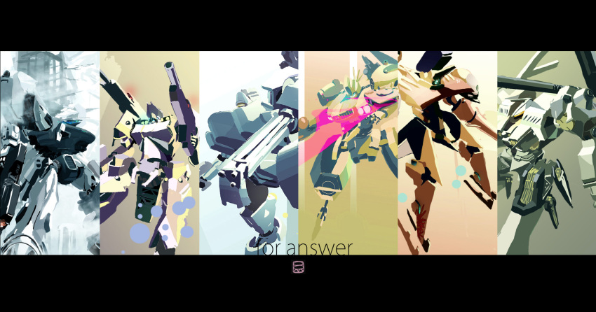 armored_core, armored_core:_for_answer, blade, gatling_gun, group, mecha, noblesse_oblige, reiterpallasch