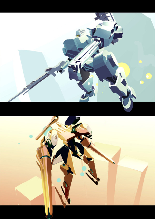 armored_core, armored_core:_for_answer, flying, gatling_gun, laser_gun, mecha