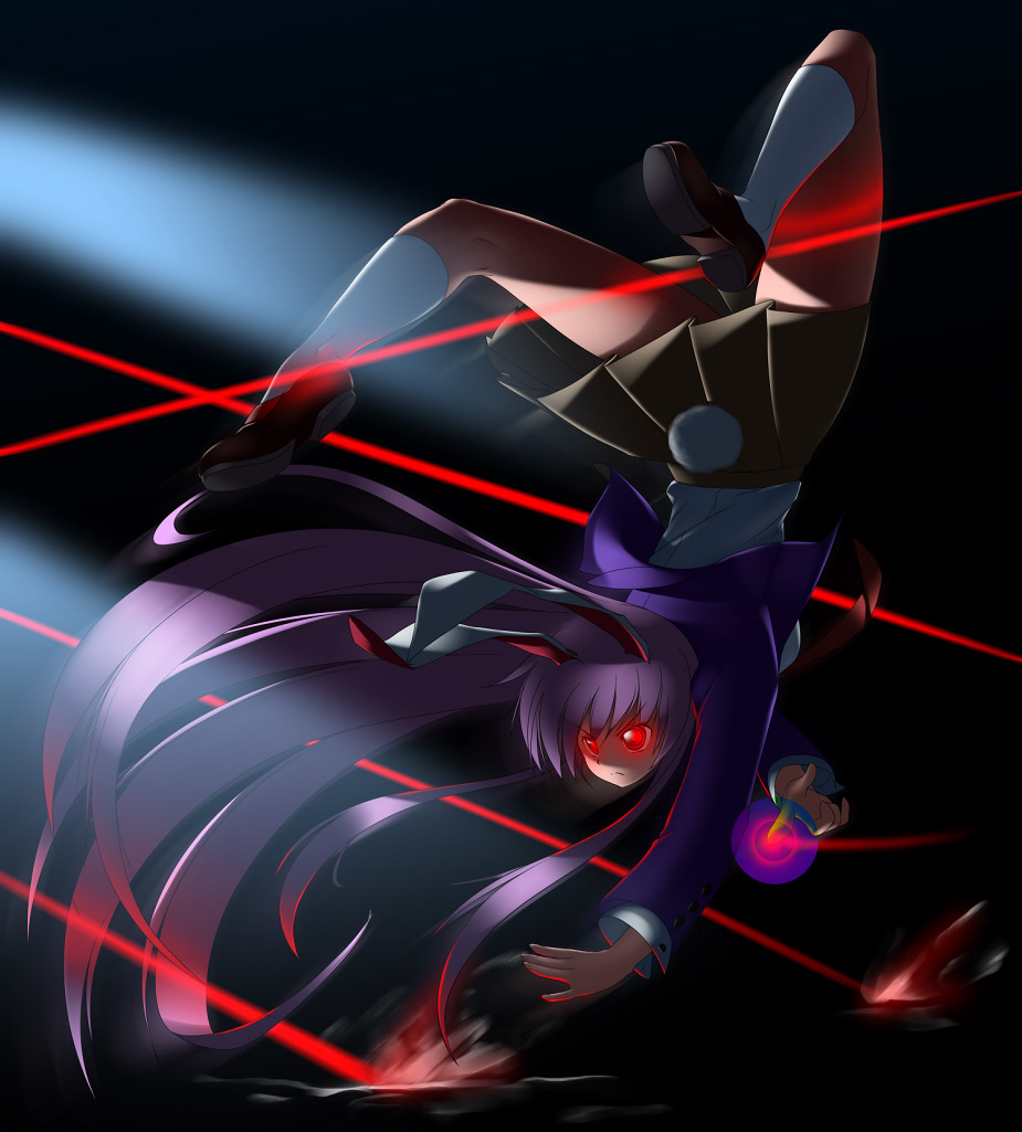 blazer, bunny_ears, bunny_tail, glowing, glowing_eyes, jerry, laser, long_hair
