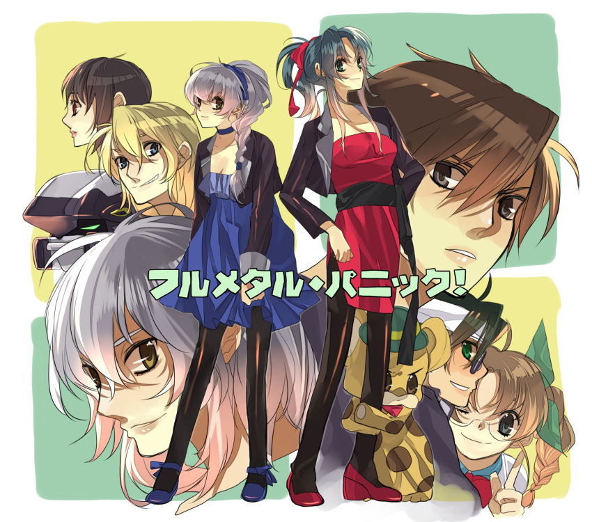 bonta-kun, casual, chidori_kaname, full_metal_panic!, highres, kazama_shinji, kurz_weber, leonard_testarossa