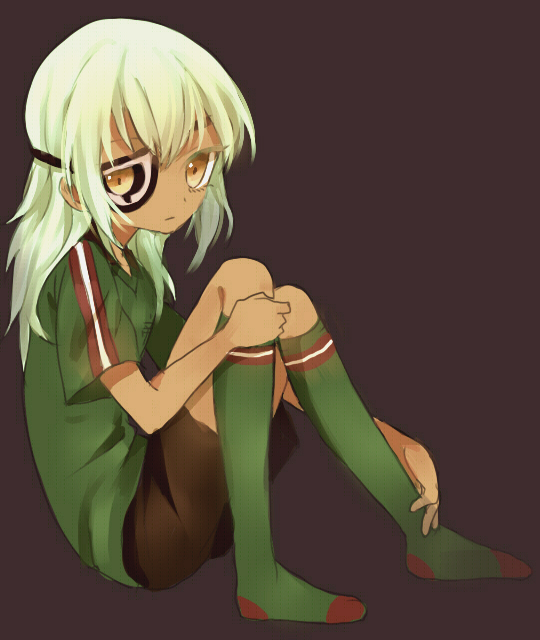 1boy, brown_eyes, eyepatch, inazuma_eleven, inazuma_eleven_(series), junekun, long_hair, male