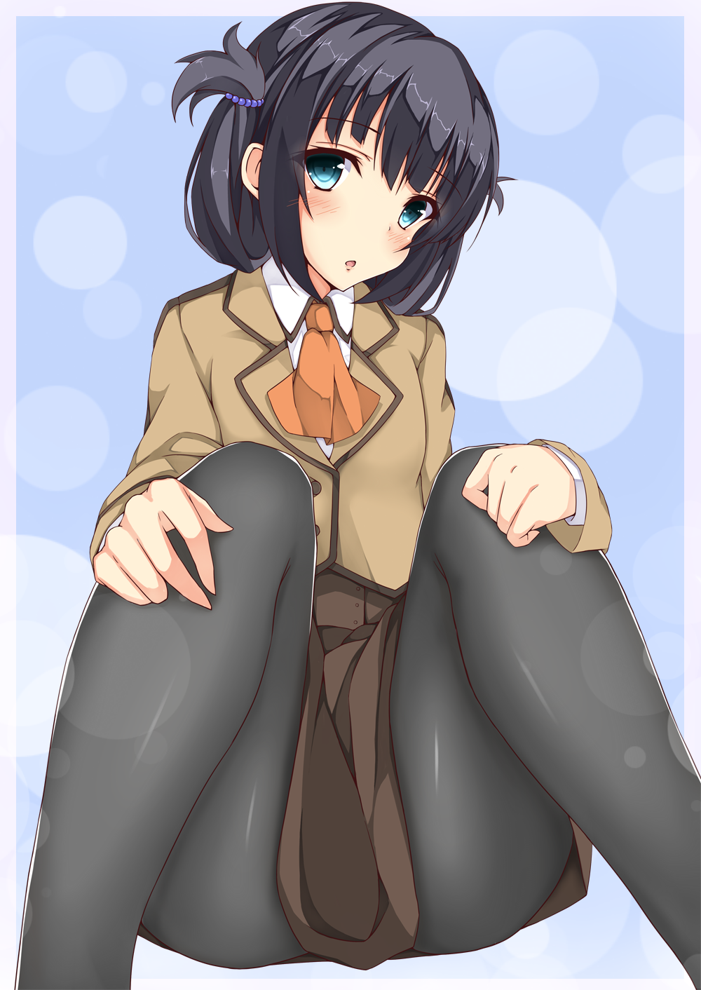 1girl, black_hair, blue_eyes, fuuma_(humawww), highres, long_hair, nagi_no_asukara, older