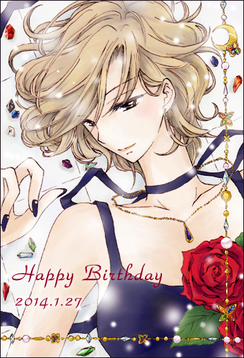 1girl, 2014, bishoujo_senshi_sailor_moon, brown_hair, choker, dated, earrings, fingernails