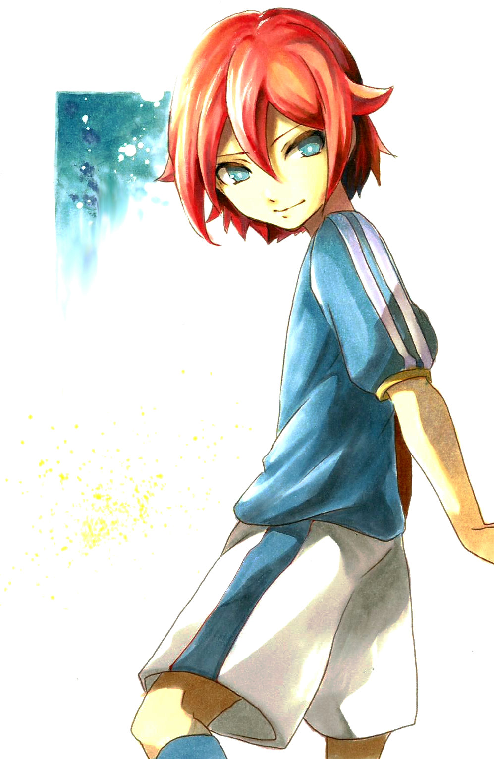 1boy, blue_hair, highres, inazuma_eleven, inazuma_eleven_(series), inazuma_japan, itoko_(designcourse), kiyama_hiroto