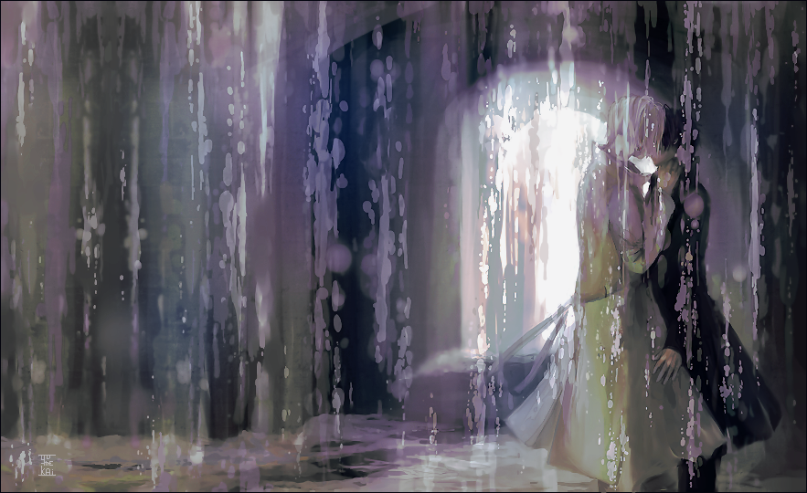 2boys, dark, iyumekai, long_coat, male, multiple_boys, muraki_kazutaka, purple
