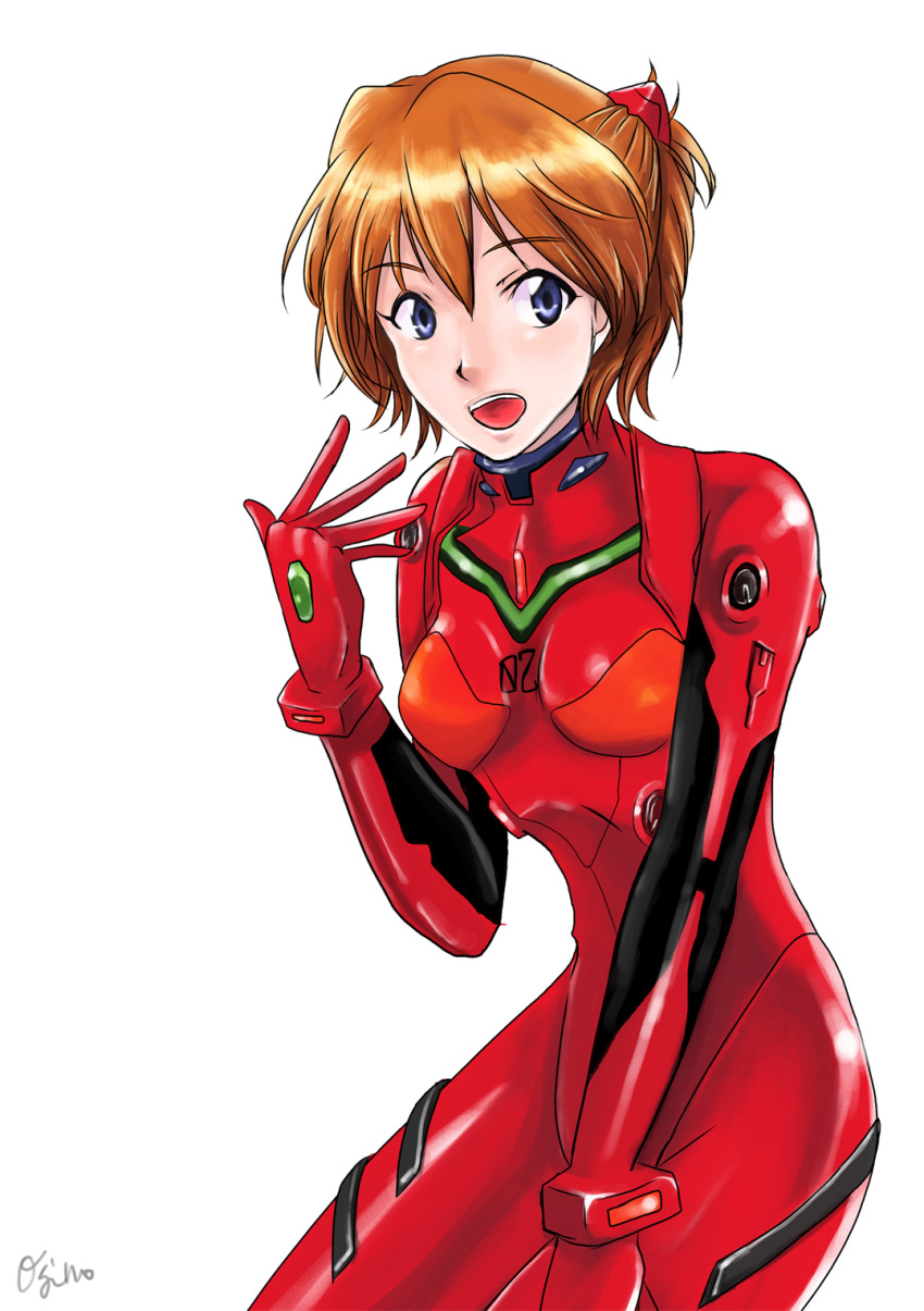 1girl, alternate_hair_length, alternate_hairstyle, blue_eyes, brown_hair, gino0808, highres, neon_genesis_evangelion