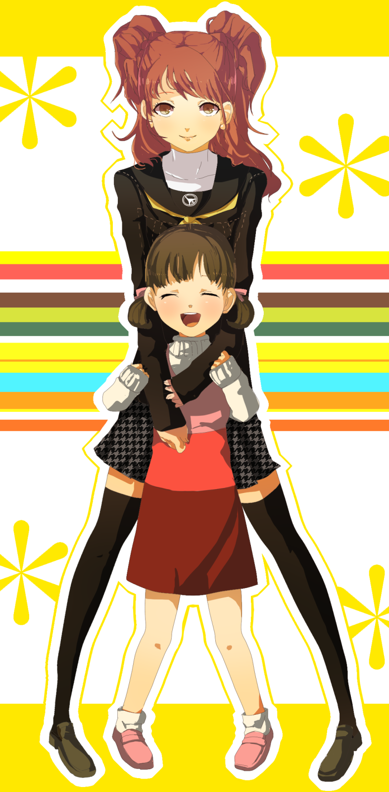 child, doujima_nanako, highres, kujikawa_rise, multiple_girls, nakana, persona, persona_4
