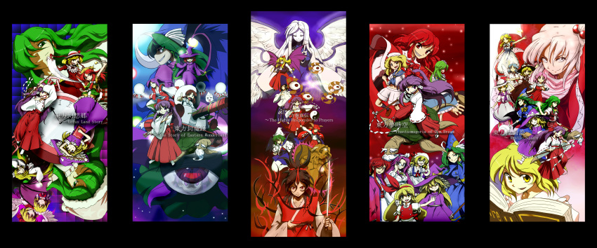 1boy, 5girls, 6+girls, absolutely_everyone, absurdres, alice_margatroid, alice_margatroid_(pc-98), apron