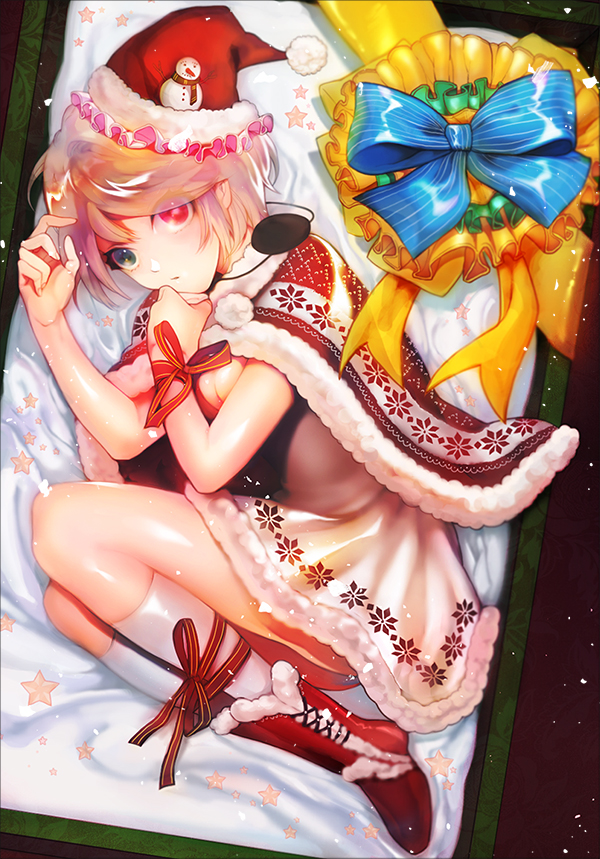 1girl, blue_eyes, boots, bow, breasts, capelet, cleavage, eyepatch