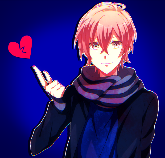 1boy, broken_heart, gloves, grey_eyes, jacket, male, mikado_nagi, nemokiti0