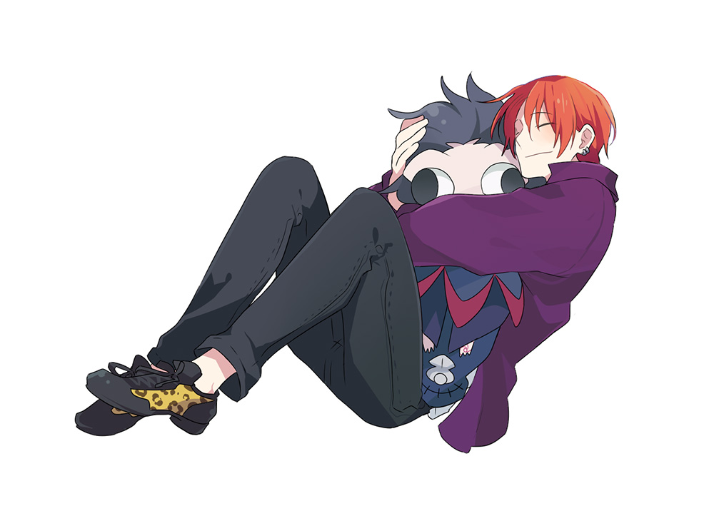 1boy, bendan-daizi, caster_(fate/zero), character_doll, fate/zero, fate_(series), hug, jacket