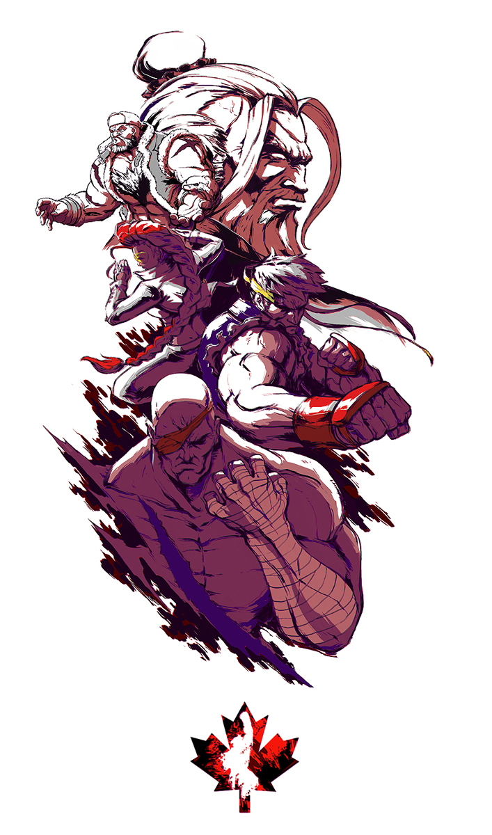 1girl, 4boys, alternate_costume, bald, beard, braid, bun_cover, chest_hair