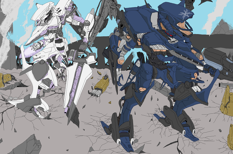 anjou, armored_core, armored_core_4, blade, gun, mecha, shinkai_(armored_core)