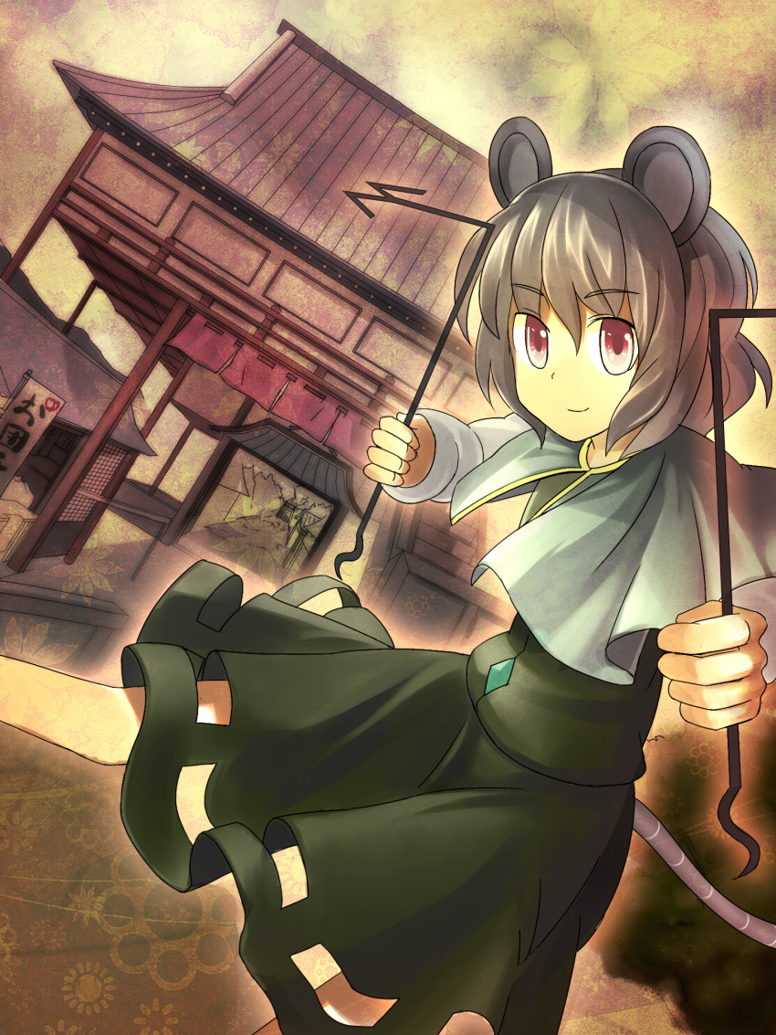 bad_id, grey_hair, highres, mouse_ears, mouse_tail, nazrin, orga_(pixiv), organ_derwald