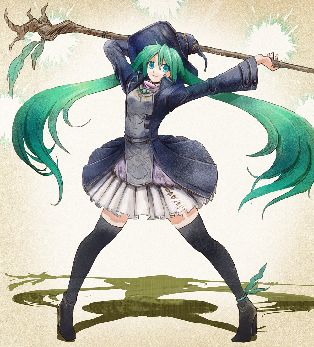 1girl, adapted_costume, anklet, blue_eyes, boots, cosplay, dark_souls, hat