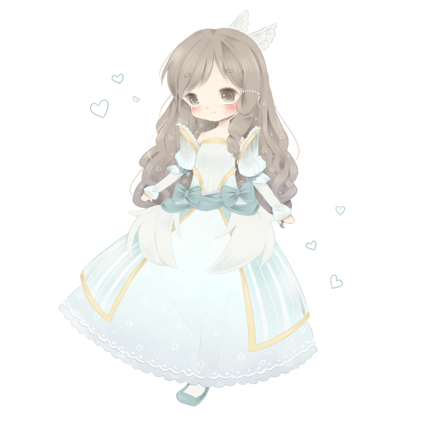 1girl, absurdres, blush, bow, bravery, bride, brown_eyes, brown_hair, fire_emblem, fire_emblem:_kakusei, highres, long_hair, skirt, smile, solo, sumia, wavy_hair, white, white_skirt