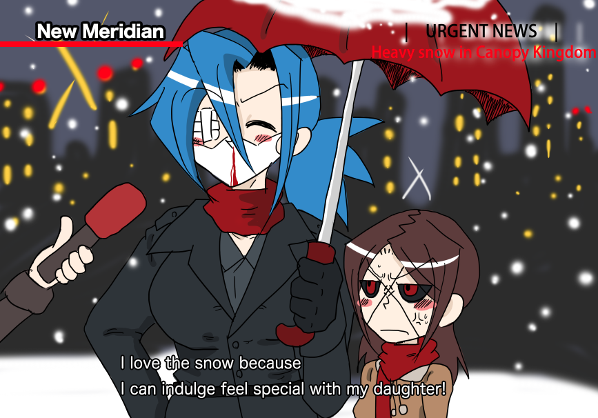 2girls, anger_vein, blood, blue_hair, blush_stickers, breasts, carol_(skullgirls), coat