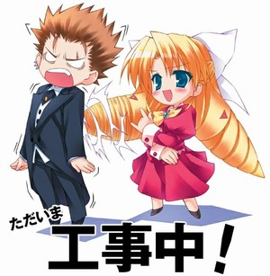 akiharu_hino, attack, blonde_hair, chibi, drill, drill_hair, ladies_versus_butlers!, ladies_x_butlers!