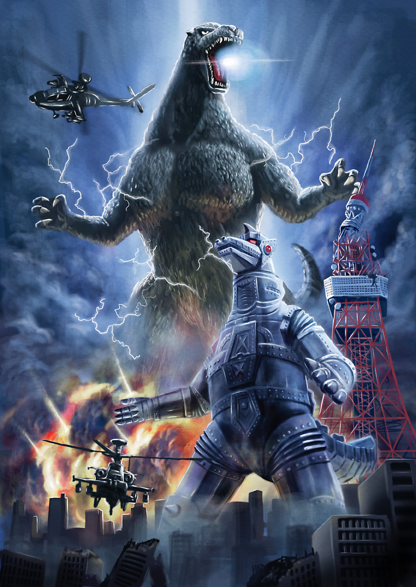 godzilla, godzilla_(series), highres, kaiju, mecha, mechagodzilla, monster