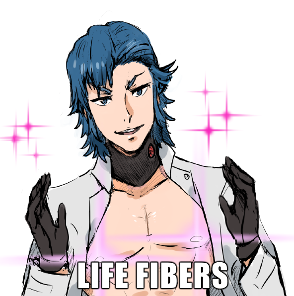 1boy, ancient_aliens, artist_request, black_gloves, blue_eyes, blue_hair, eyebrows, gloves