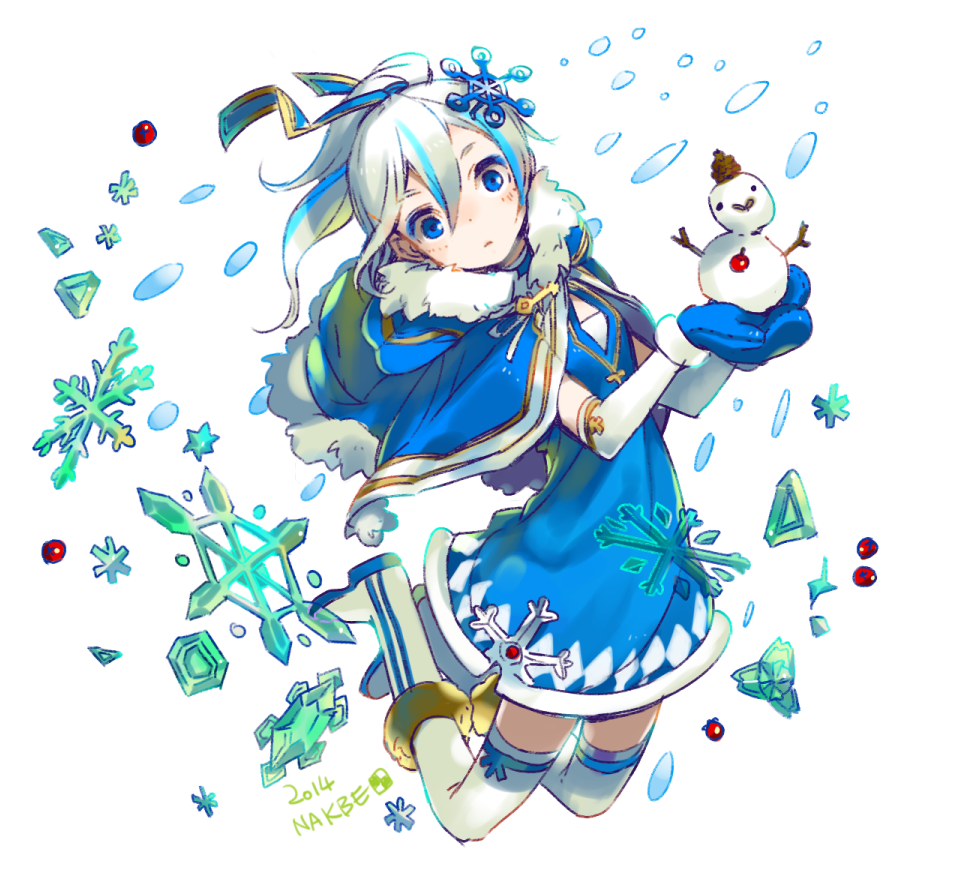 1girl, blue_eyes, blue_hair, blush, boots, gloves, jumping, long_hair