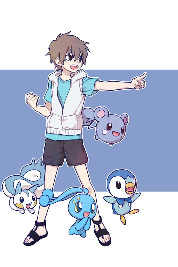 1boy, amamiya_hibiya, blue, brown_eyes, brown_hair, hoodie, kagerou_project, kangmoro