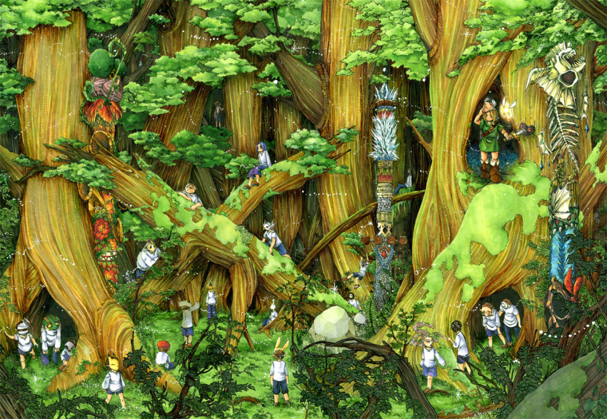 blonde_hair, broccoli_(arupuru), hat, link, majora's_mask, mask, tagme, the_legend_of_zelda
