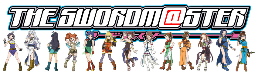 6+girls, absurdres, ahoge, aira_(fire_emblem), aira_(fire_emblem)_(cosplay), akizuki_ritsuko, amami_haruka, amazing-c