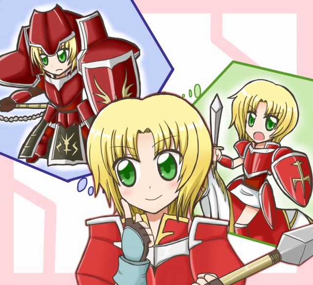 1girl, amelia, armor, blonde_hair, fire_emblem, fire_emblem:_seima_no_kouseki, green_eyes, helmet