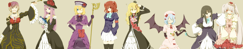 absurdres, alice_margatroid, alternate_costume, armband, bad_id, bat_wings, beatrice, beatrice_(cosplay)