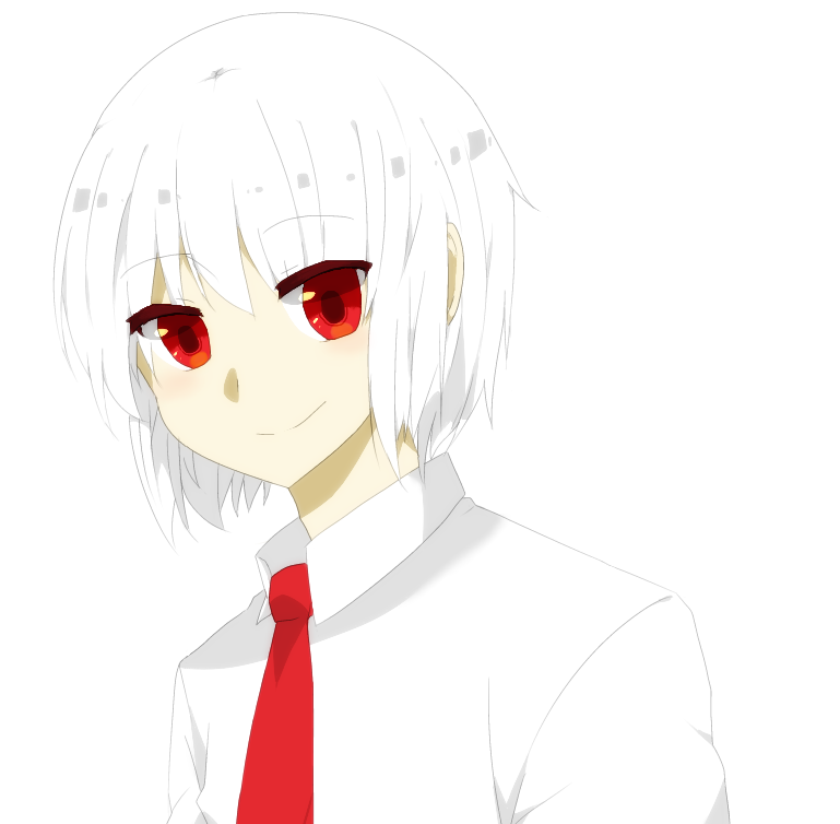 .flow, 1boy, bob_cut, gosunago, kaibutsu, looking_at_viewer, male, red_eyes