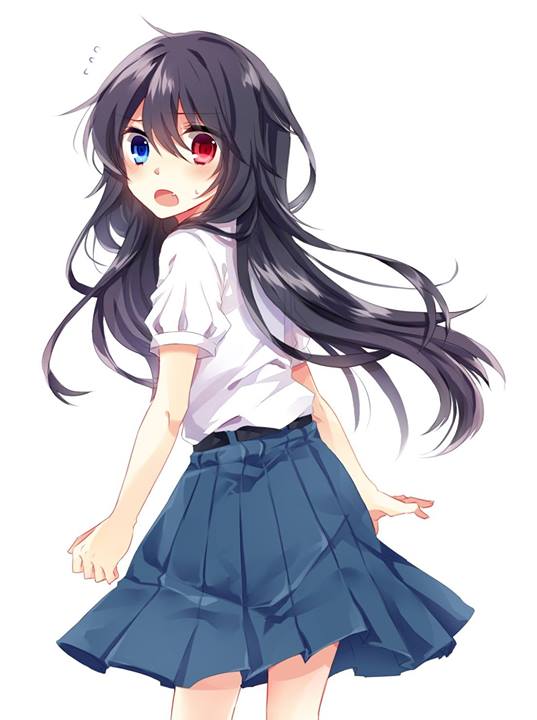 1boy, bellezza_felutia, black_hair, blue_eyes, felutiahime, heterochromia, long_hair, male