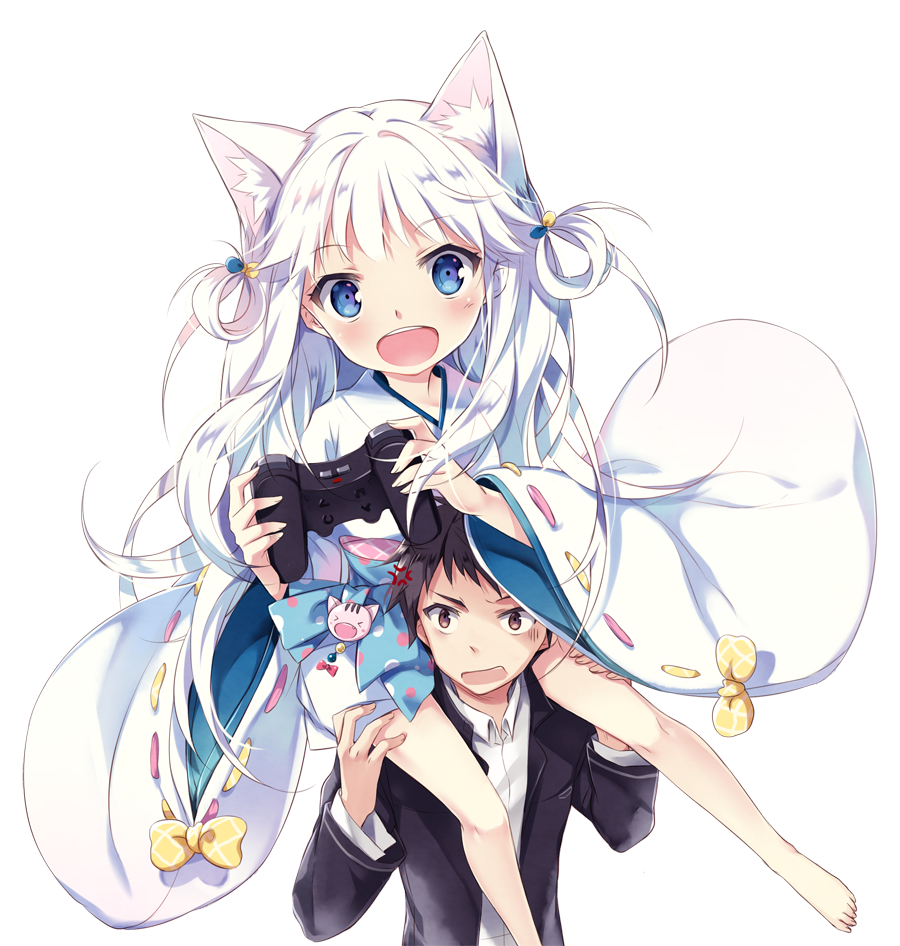 1boy, 1girl, anger_vein, bare_legs, barefoot, blue_eyes, brown_eyes, brown_hair