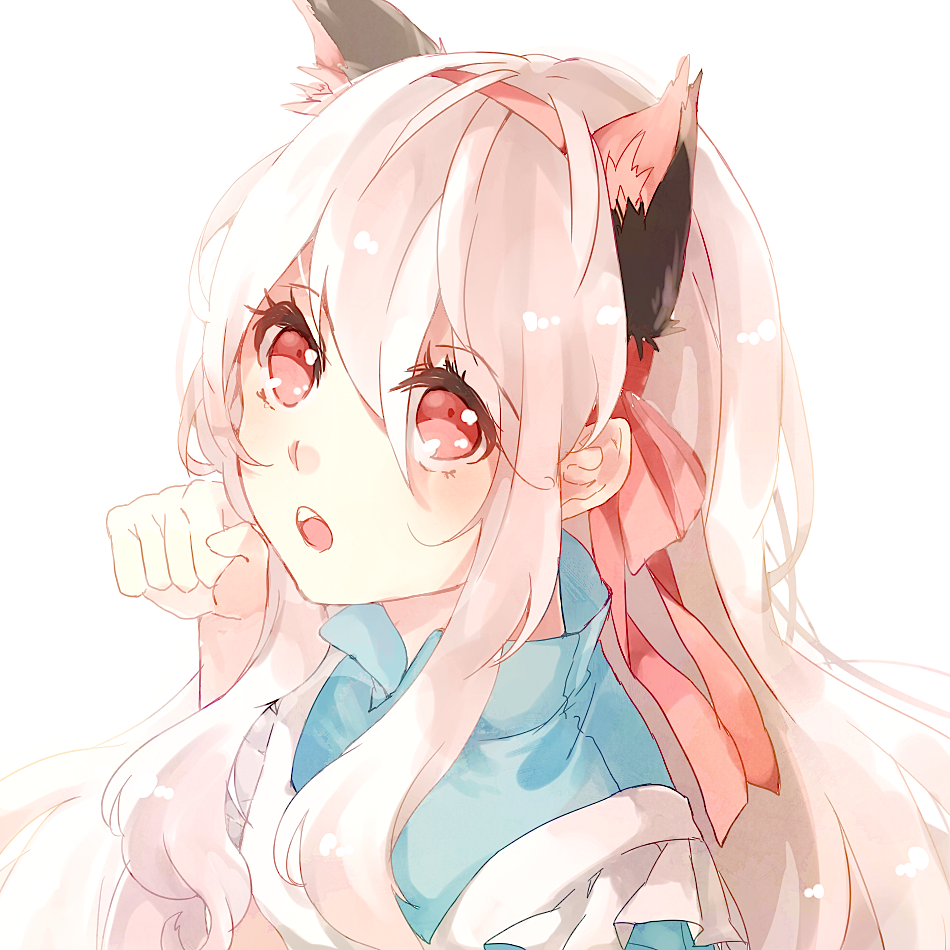 1girl, :o, animal_ears, cat_ears, hairband, kagerou_project, kozakura_mary, lemon_honey1013