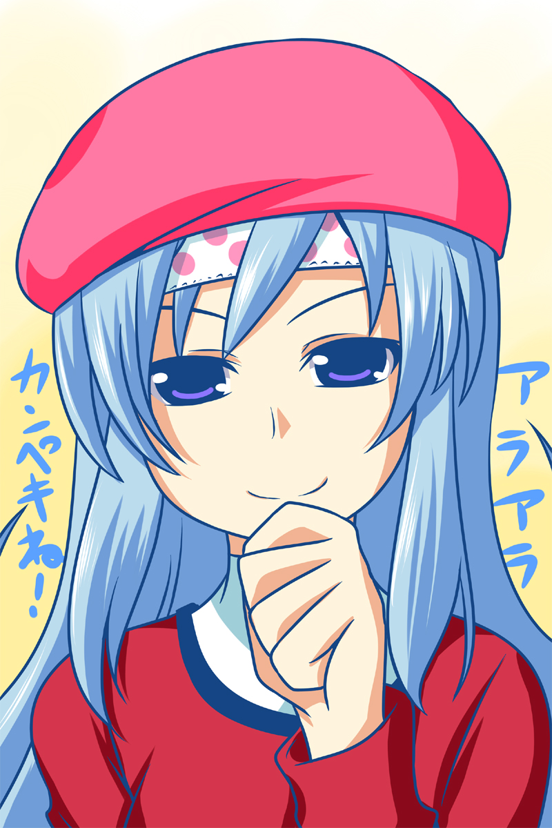 1girl, beret, blue_hair, bust, happinesscharge_precure!, hat, highres, hosshiwa