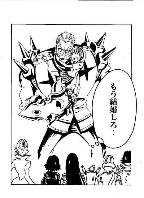 blush, comic, couple, full-face_blush, gamagoori_ira, inumuta_houka, jakuzure_nonon, kill_la_kill, kiryuuin_satsuki, koko_(whiteclover_lady), mankanshoku_mako, matoi_ryuuko, mikisugi_aikurou, sanageyama_uzu, size_difference, spikes, sweatdrop, thought_bubble