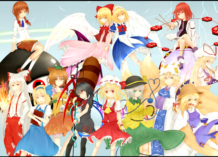 alice_margatroid, alice_margatroid_(pc-98), angel_wings, animal_ears, arm_garter, ascot, bat_wings, black_legwear