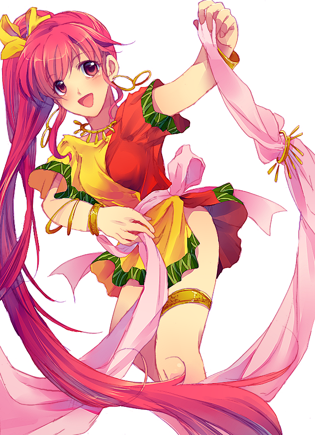 1girl, bow, colored, earrings, feena_(fire_emblem), fire_emblem, fire_emblem:_mystery_of_the_emblem, hair_bow