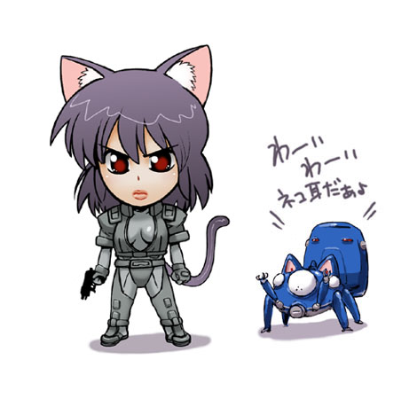 ghost_in_the_shell, gits, major, mokoto, mokoto_kusanagi, nekomimi, purple_hair, red_eyes