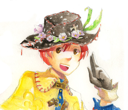 1boy, avalon_code, gloves, hat, looking_away, lowres, male, redhead