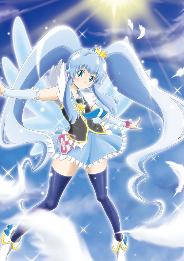 1girl, blue_eyes, blue_hair, cure_princess, happinesscharge_precure!, long_hair, magical_girls, precure, shirayuki_hime, twintails