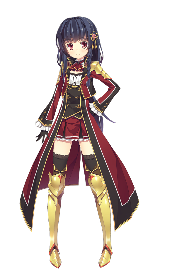 1girl, black_legwear, blue_hair, braid, coat, greaves, juukishi_cutie_bullet, long_coat