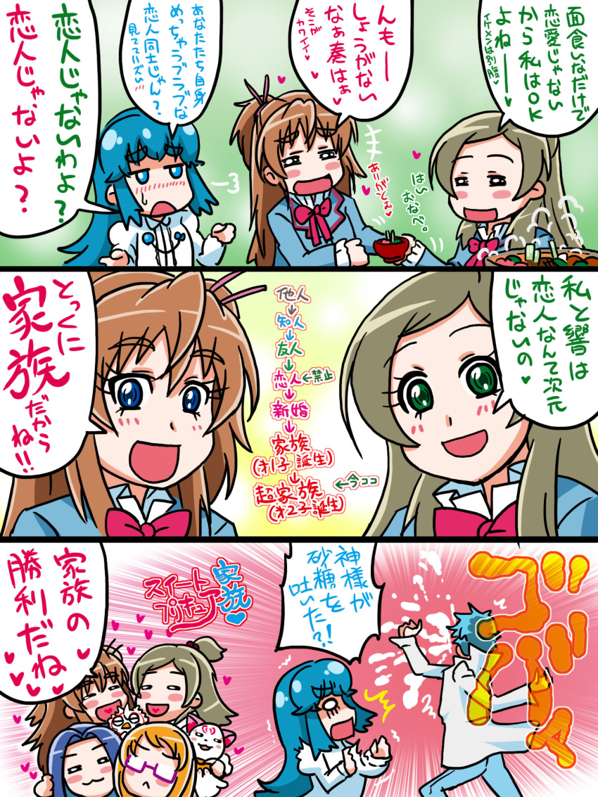 blue_(happinesscharge_precure!), comic, happinesscharge_precure!, highres, ireku_badou, precure, translation_request